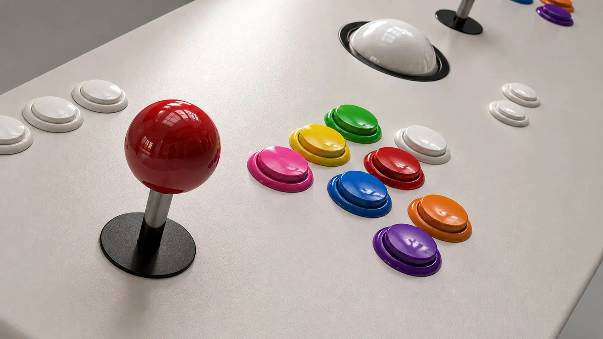 Playwall arcade buttons and joystick detail