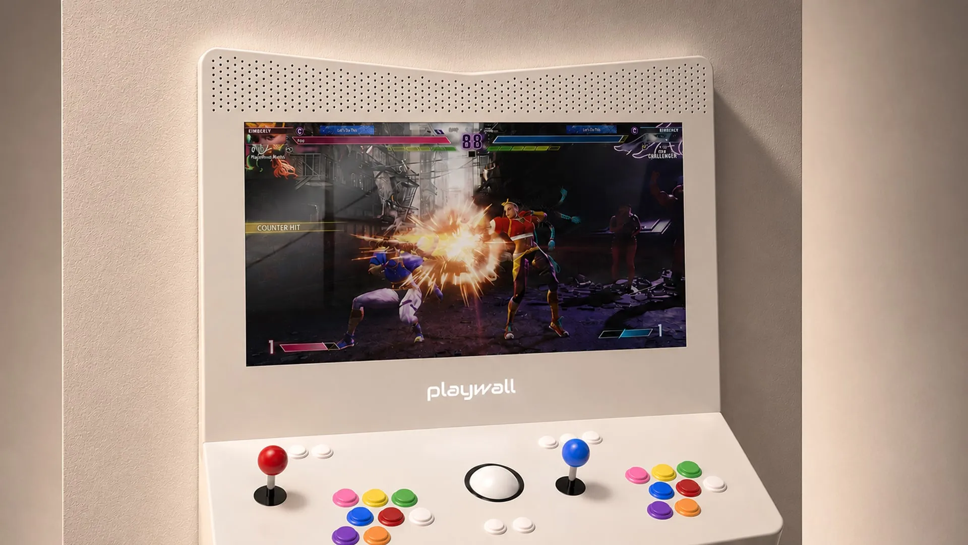 Playwall arcade screen and controls detail
